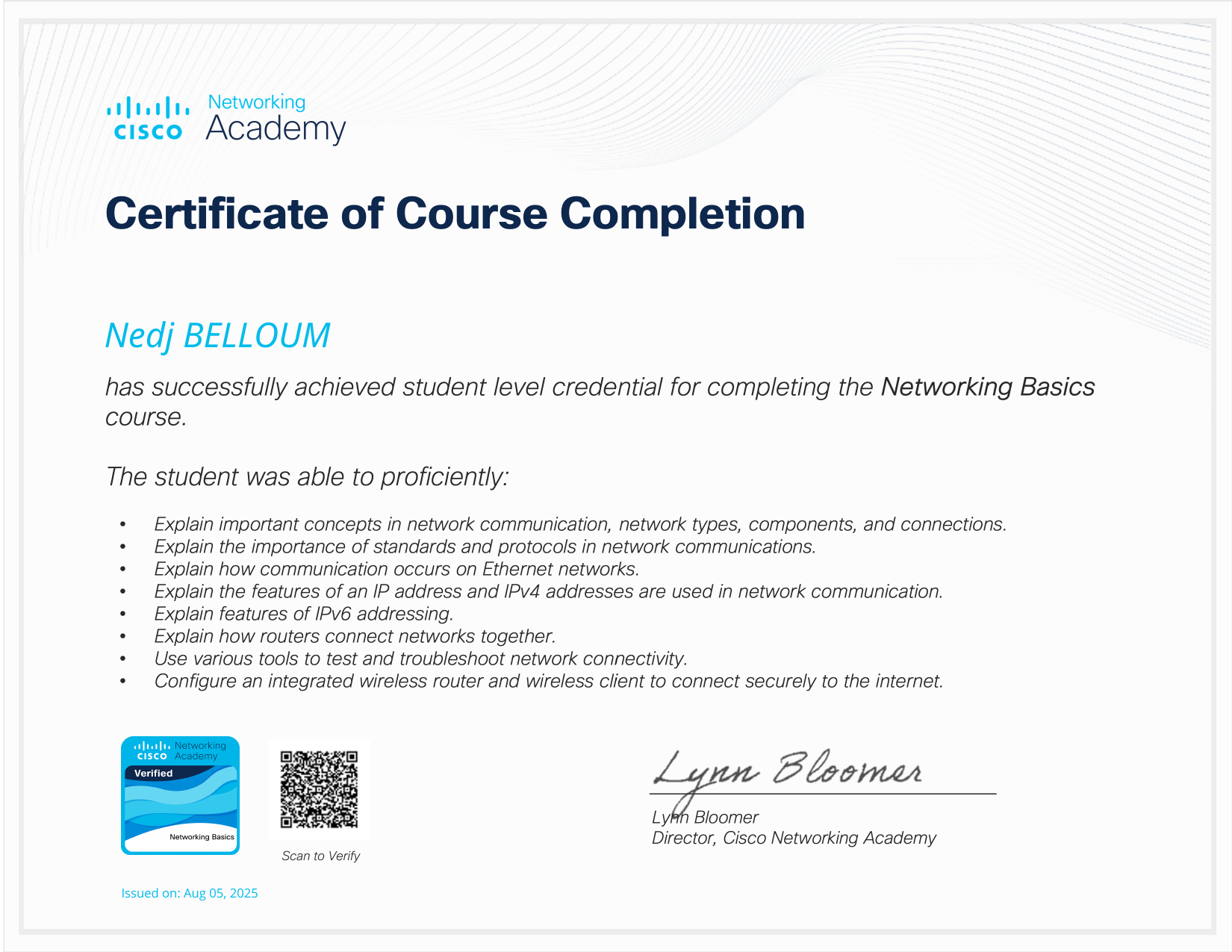 Certification Cisco Networking Basics